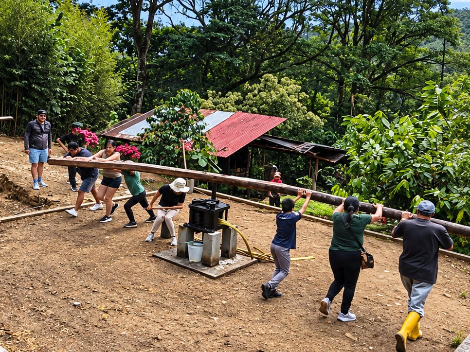 Experiencia grupal en el trapiche tradicional de Molienda La Peña